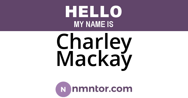 Charley Mackay