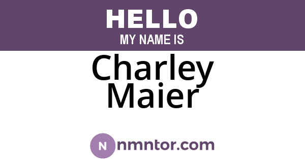 Charley Maier
