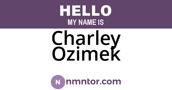 Charley Ozimek