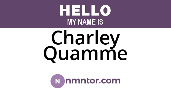 Charley Quamme