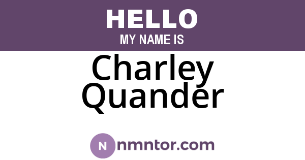 Charley Quander
