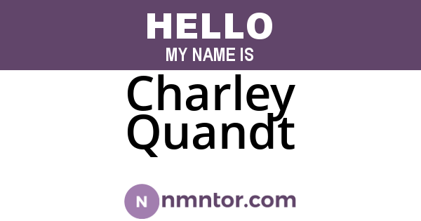 Charley Quandt