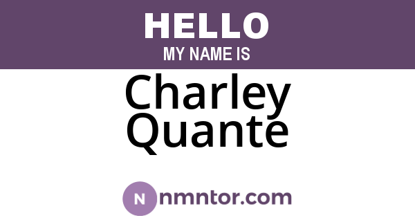 Charley Quante