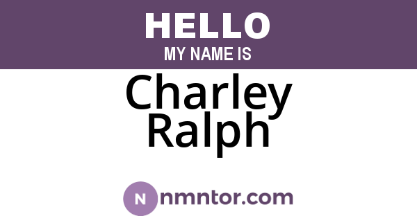 Charley Ralph