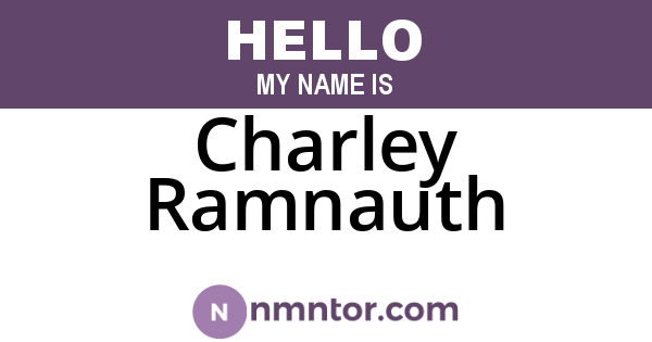 Charley Ramnauth