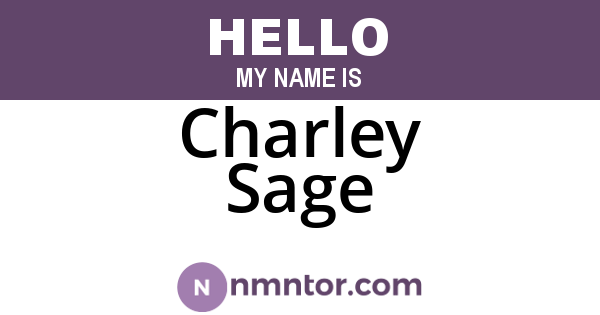 Charley Sage