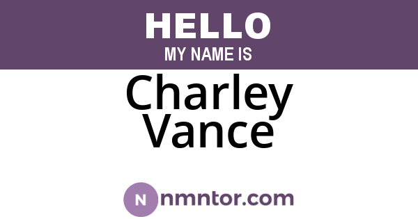 Charley Vance
