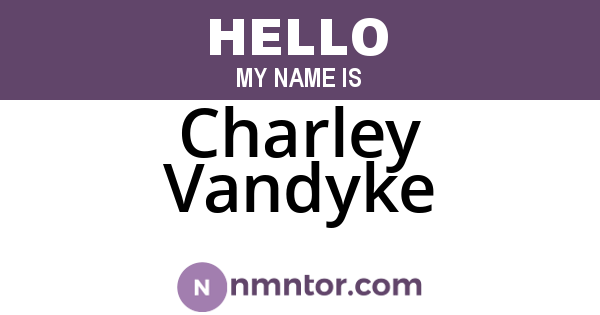 Charley Vandyke