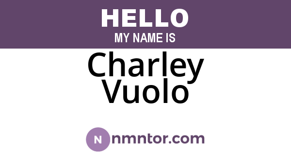 Charley Vuolo