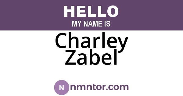 Charley Zabel