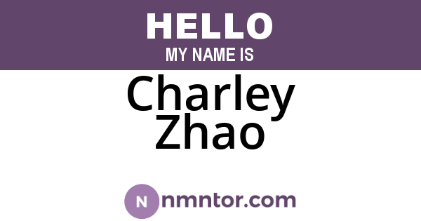 Charley Zhao