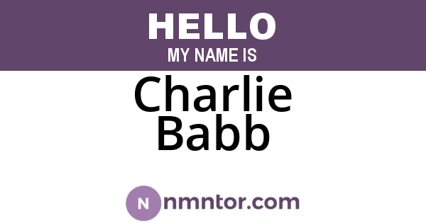 Charlie Babb