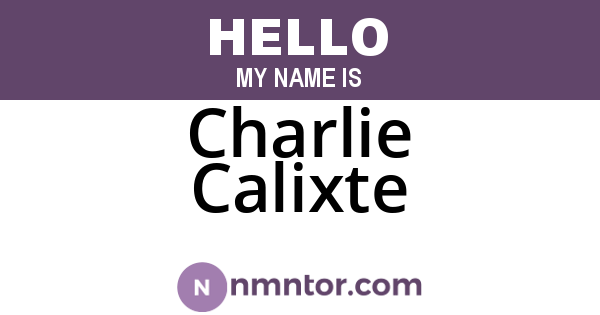 Charlie Calixte