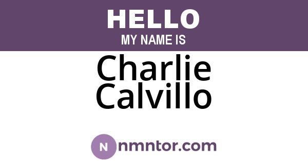 Charlie Calvillo