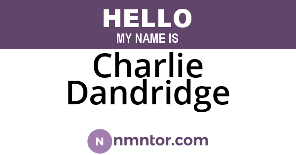 Charlie Dandridge