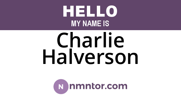 Charlie Halverson