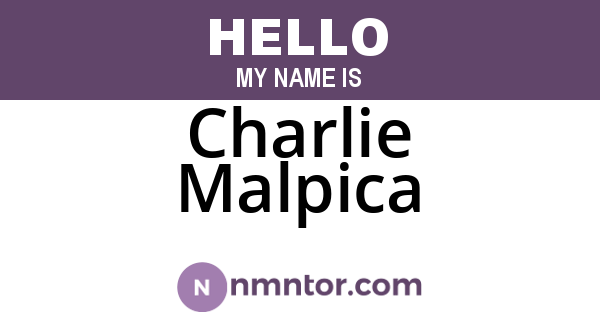 Charlie Malpica