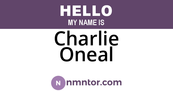 Charlie Oneal
