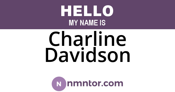 Charline Davidson