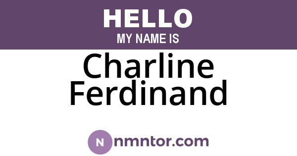 Charline Ferdinand