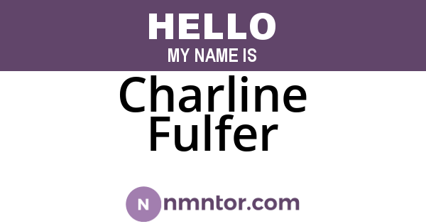 Charline Fulfer