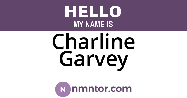 Charline Garvey