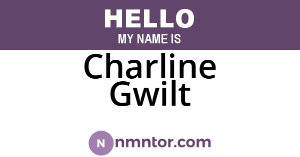 Charline Gwilt