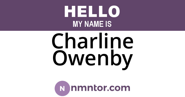 Charline Owenby