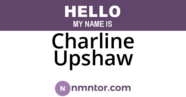 Charline Upshaw