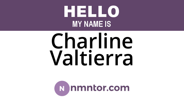 Charline Valtierra