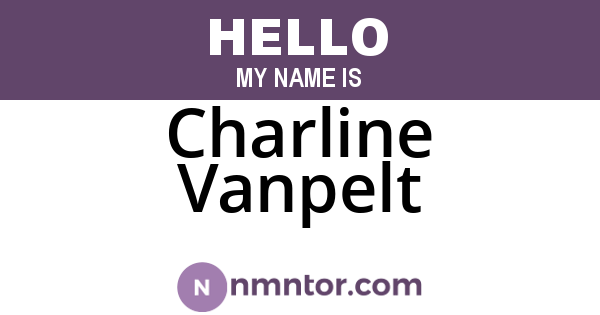 Charline Vanpelt