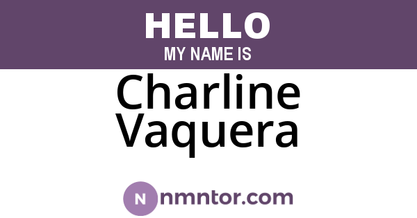 Charline Vaquera