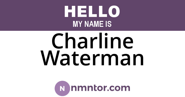 Charline Waterman