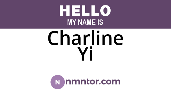 Charline Yi