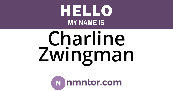 Charline Zwingman