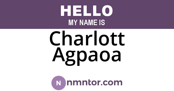Charlott Agpaoa