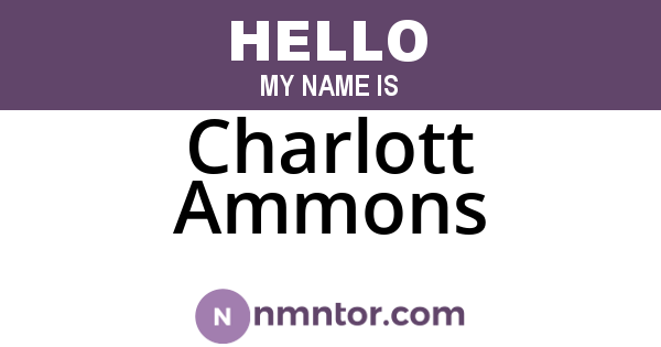 Charlott Ammons