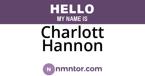 Charlott Hannon