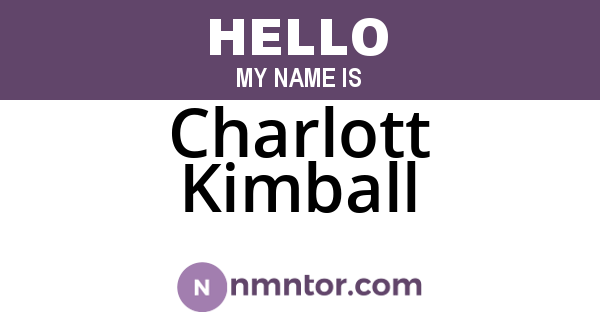 Charlott Kimball