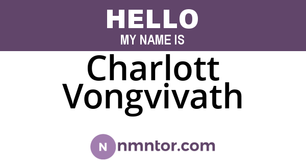 Charlott Vongvivath
