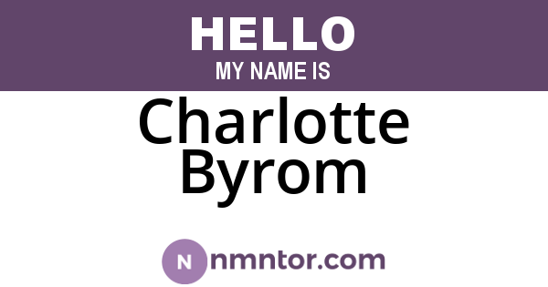 Charlotte Byrom
