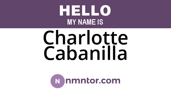 Charlotte Cabanilla