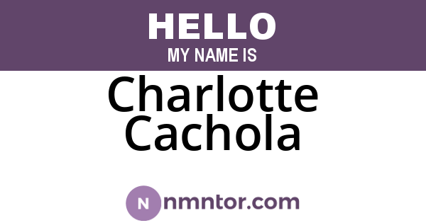 Charlotte Cachola