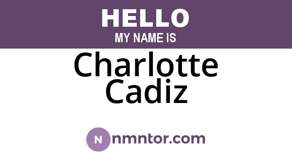 Charlotte Cadiz