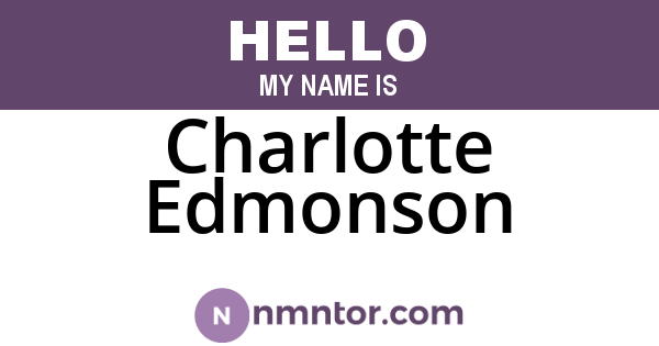 Charlotte Edmonson