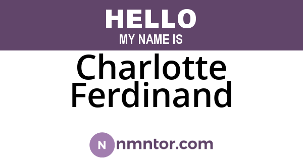 Charlotte Ferdinand