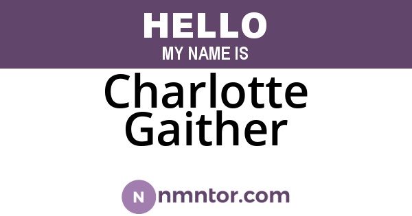Charlotte Gaither