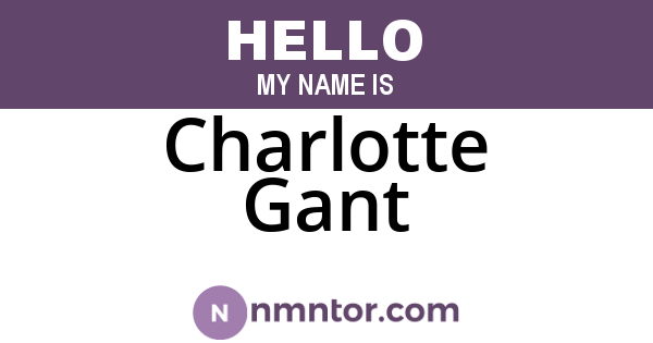 Charlotte Gant