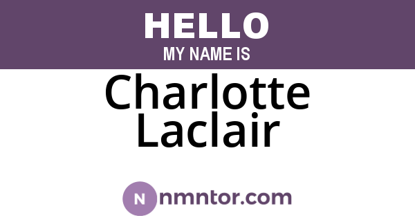 Charlotte Laclair