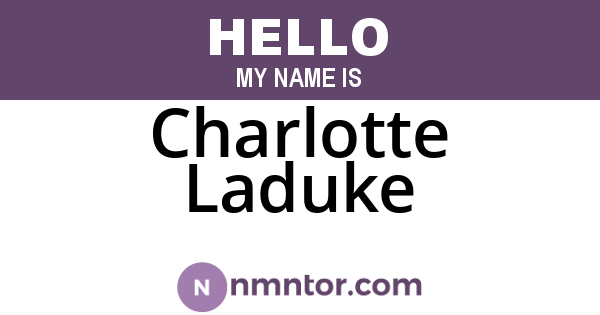 Charlotte Laduke